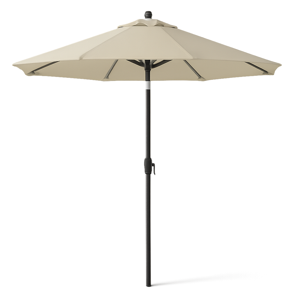 Parasol Rond Grand diamètre 3m Beige Toile Aluminium
