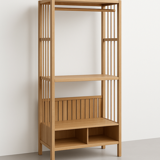 Etagère en bois de chêne 3 niveaux rectangulaire