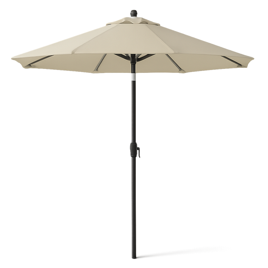 Parasol Rond Grand diamètre 3m Beige Toile Aluminium
