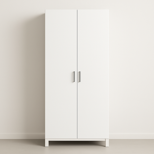 Armoire vestiaire bois blanc 180x80x50 cm
