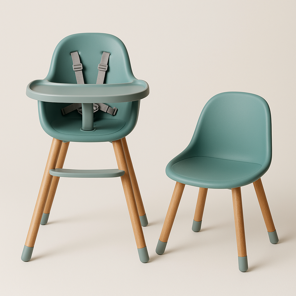 Lot de chaises pour enfants Vert Menthe/Bois