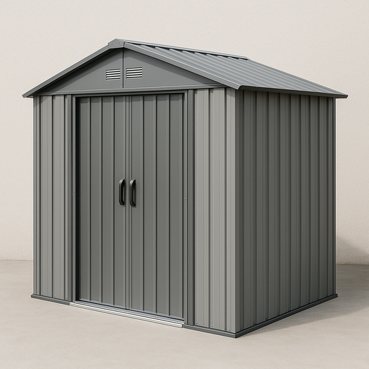 Abri de Jardin en Métal Gris 2.70x2.40m