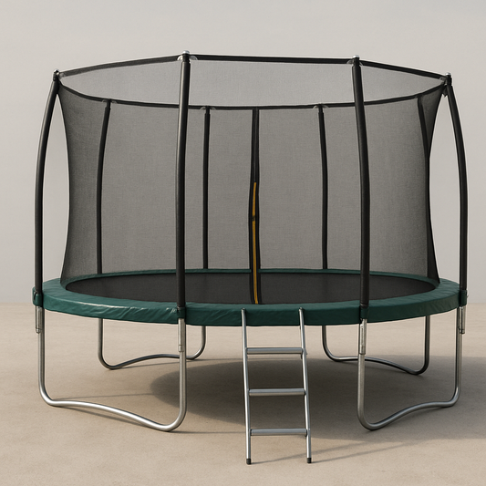 Trampoline avec filet de sécurité forme ronde structure acier diamètre 305 cm